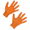 Rękawice nitrylowe Nitrile X-GRIP 240 mm, roz. XL, 50 sztuk, pomarańczowe, Kerbl
