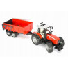 Bruder 02045 traktor z przyczepą Massey Ferguson