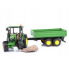 Bruder 02108 Traktor John Deere 5115M z przyczepą