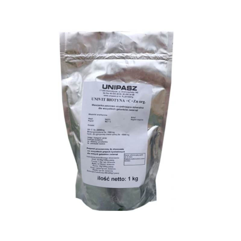 Unipasz witaminy UniVitamix Biotyna+C+Zn 1kg
