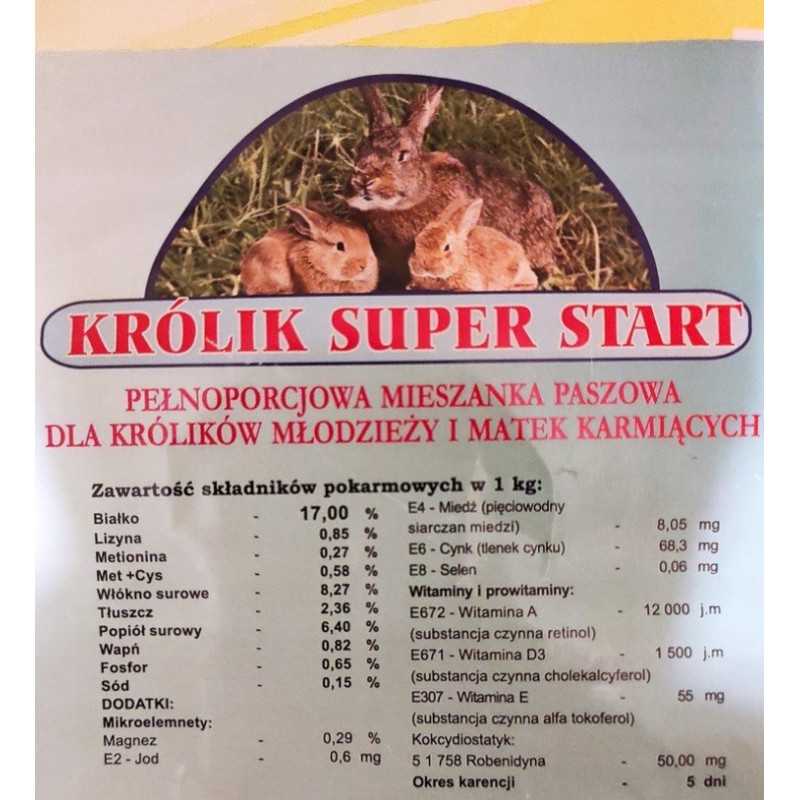 Gold pasz Karma Super Start dla królików młodych i matek 10 kg