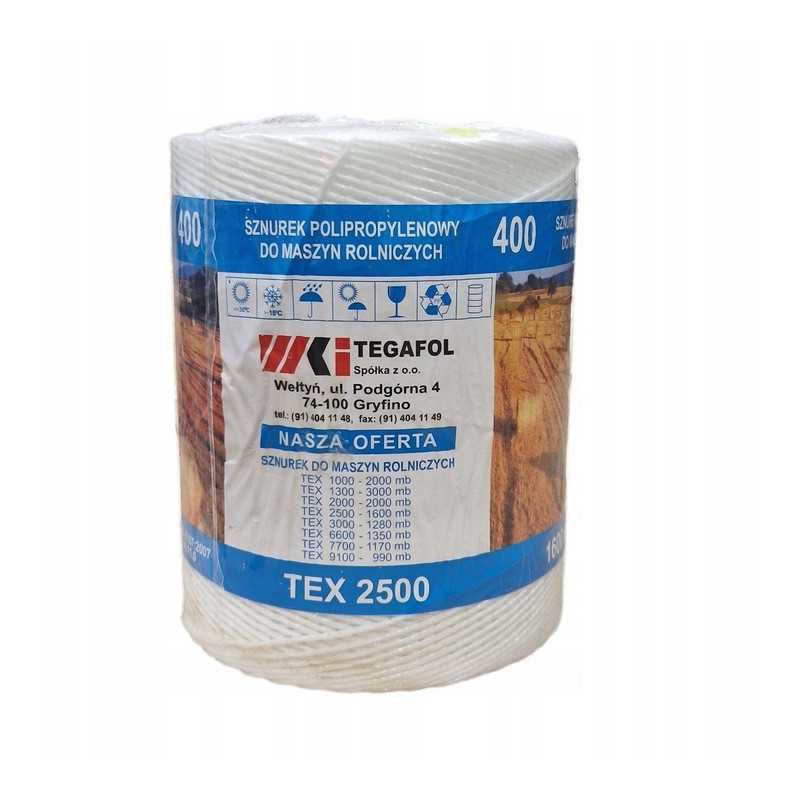 Sznurek do maszyn rolniczych Tex-2500 1600 m TEGAFOL biały