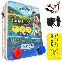 ELEKTRYZATOR PASTUCH ELEKTRYCZNY JUHAS 1100 12V/230V Akumulator / Sieciowy