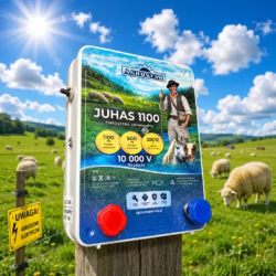 ELEKTRYZATOR PASTUCH ELEKTRYCZNY JUHAS 1100 12V/230V Akumulator / Sieciowy