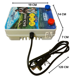 MOCNY ELEKTRYZATOR PASTUCH ELEKTRYCZNY 5J BACA 5000 230V Sieciowy POLSKI